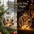 thumbnail image 5 of Glowing Christmas Diorama Ornament 3.14 Inch Clear Acrylic Scene, Warm LED Light Illuminates Intricate Miniature Scenes for Holiday Hanging Decor Home Displays Family Gifts and Keepsakes, 5 of 7