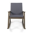 thumbnail image 2 of Outdoor Acacia Wood Rocking Chair with Cushion,Grey, 2 of 9