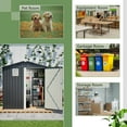 thumbnail image 3 of LZBEITEM 6FT x 4FT Outdoor Garden Shed, Metal Storage Shed- Durable Storage with Sloping Roof, Lockable Door, and Ventilation for Backyard Patio, 3 of 10