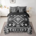 thumbnail image 3 of Manfei Retro Rustic Aztec 7-Piece Twin Bedding Sets,Vintage Boho Tribal Bedding Comforter Set,Gray Black Sheet Sets For Men Women,Breathable Home Decor Reversible, 3 of 9