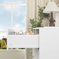 thumbnail image 5 of Modern 8 Drawers Dresser Chests for Bedroom, 47.2" Wide Wood Chest of Drawers with Gold Metal Handle, Drawer Organizer for Bedroom, Living Room, Hallway and Entryway, White, 5 of 6