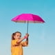 thumbnail image 1 of Sombrilla Infantil con Sistema Semiautomático y Filtro UV Color Rosa Incluye Silbato, 1 of 5