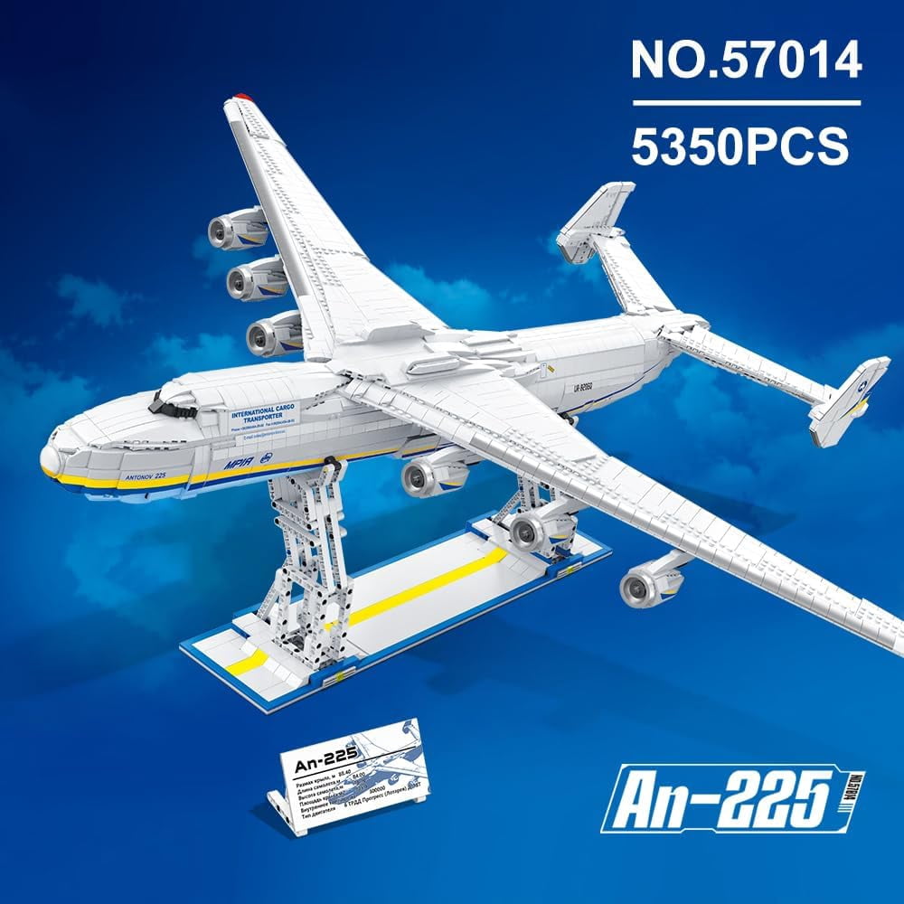 An-225 Large Transport Aircraft Building Blocks Set, 5350 Pcs  Moc  Airplane Model Building Kits, Military Fan Model Collection Educational Toys Gifts