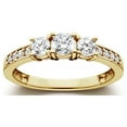 thumbnail image 1 of 1ct Diamond Three Stone Ring 14K Yellow Gold, 1 of 1