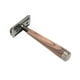 thumbnail image 5 of Maquinilla de afeitar de seguridad de doble filo, manual, de aleación de zinc, reutilizable, para hombres, con mango de madera., 5 of 14