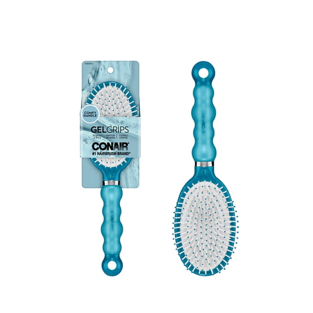 Conair Gel Grip Flexible Paddle Brush, Nylon Bristle, Cushion