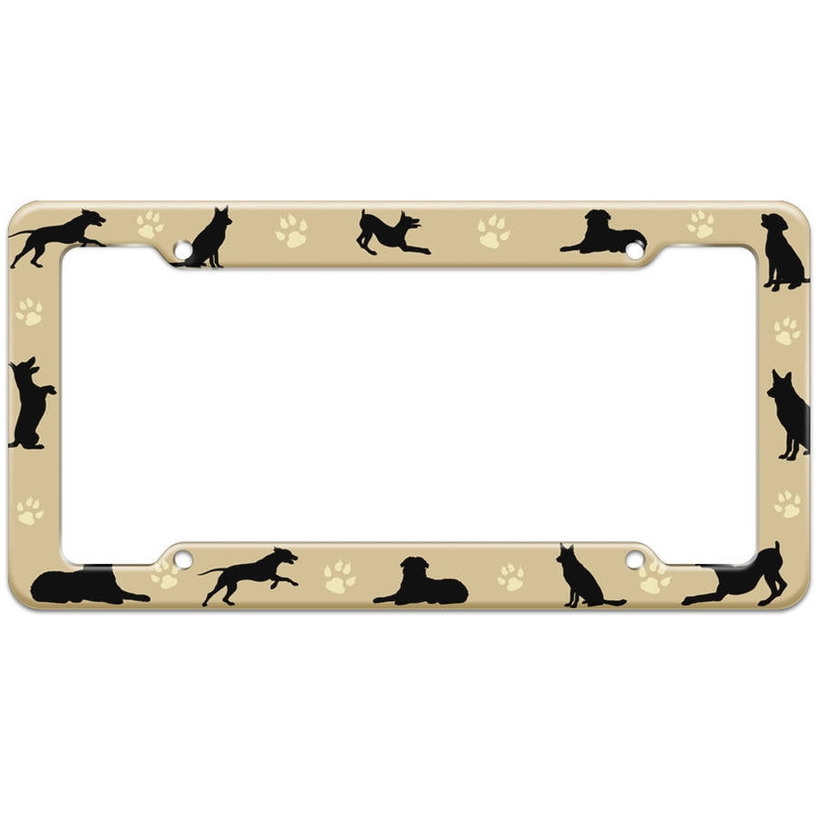 Dog Puppy Fantastic Pattern License Plate Frame