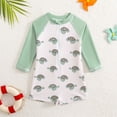 thumbnail image 2 of Ymyiu Toddler One Piece Swimsuit Boy Baby Toddler Boys Zipper Rash Guard Swimsuit UPF50+ One Piece Beach Swimwear Bathing Suits 6-12 Months (Green,6-12 Months), 2 of 8
