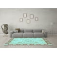 thumbnail image 3 of Ahgly Company Indoor Round Oriental Light Blue Traditional Area Rugs, 3' Round, 3 of 4