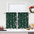 thumbnail image 2 of Christmas Sheer Kitchen Curtains Red-Green Gradient Snowflake Tier Curtains 24 Inch Length Light Filtering Rod Pocket Short Curtains for Bedroom Laundry Room Bathroom, 26" W x 24" L, 2 Panels, 2 of 6