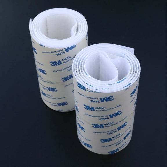 Multi-Surface White Hook & Loop Tape - Extra Wide 110mm, Strong Hold for Auto & Interior Use