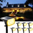 thumbnail image 1 of Focos solares HIBOITEC, 59 LED, impermeables, paquete de 8, color blanco cálido, 1 of 7
