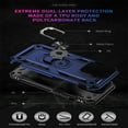 thumbnail image 7 of SaniMore Tri-layer Case for iPhone 14 Pro 6.1" 2022, 360° Rotating Holder/Kickstand Rugged PC Back + TPU Bumper Magnetic Car Mount Anti-fingerprint Anti-fall Heavy Duty Protective Case, Blue, 7 of 7