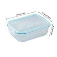 thumbnail image 2 of Tunhigl Microwave-Safe Glass Bento Box for Adults & Office Lunch Prep, Heated Meal Container with Fresh-Keeping Lid Blue, 2 of 5