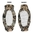 thumbnail image 5 of Yuyamidu Camouflage Hunting UTV Seat Cover Brown Wood UTV Mule Seat Cover Stretch Polyester Fabric Cover for Kawasaki Mule 2009-2024 4000 4010/2001-2018 3000 3010, 5 of 7