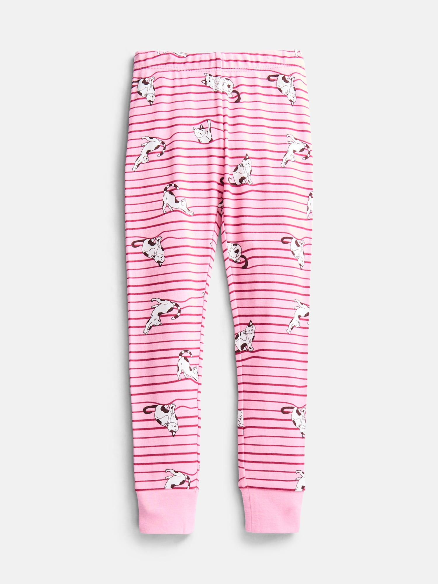 Wonder Nation Girls' Snug Fit Cotton Pajama Top and Pants Set, 2-Piece, Sizes 4-10