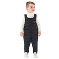 thumbnail image 2 of SILVERCELL Toddler Baby Boys Girls Snow Bib Overalls Winter Warm Thicken Down Pants Kids Windproof Water-Resistant Ski Pants, 2 of 6