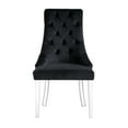 thumbnail image 4 of Inspired Home Gideon Velvet Acrylic Leg Dining Chair, Black, 4 of 9