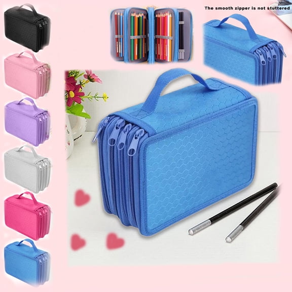 Danhjin Pencil Case in Assorted Colors Large Capacity Pencil Pouch Box for Study Supplies Stationery Storage Organizer, Great Gift