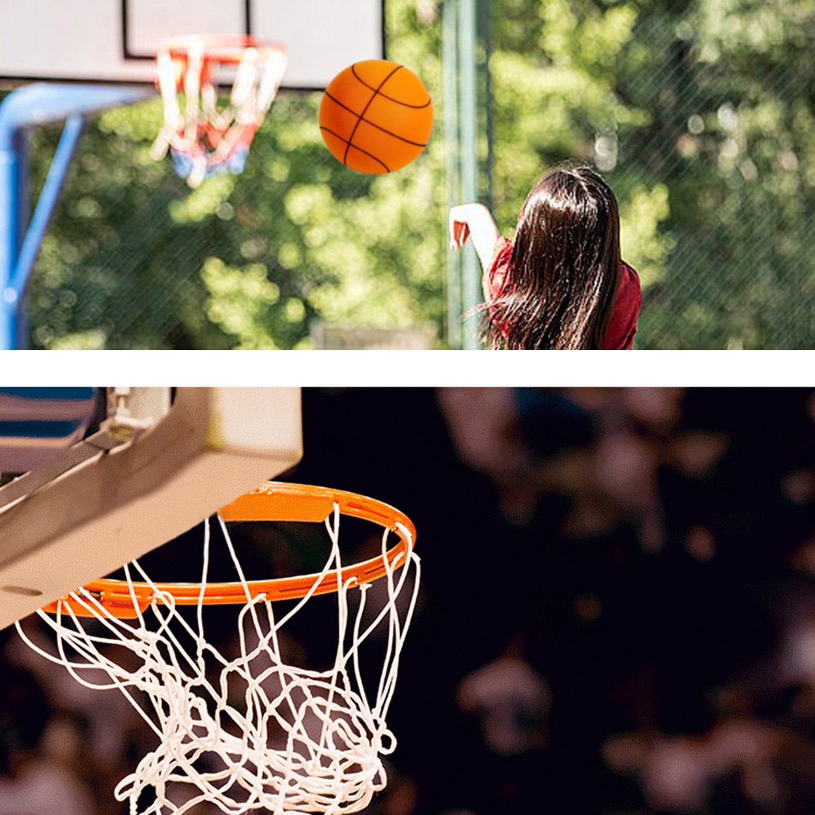 Silent Basketball Dribbling Indoor Indoor Training Foam Uncoated High Density Easy To Grip Quiet For Various Indoor Activities Basketball+ Set