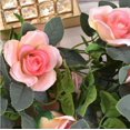 thumbnail image 3 of ZHAOCHENG Guirnalda de rosas artificiales de seda, rosas colgantes, plantas de follaje para arreglos florales de boda (2 unidades, rosa), 3 of 5