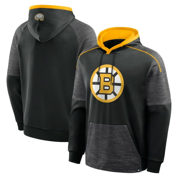 Men's Fanatics Black Boston Bruins Goaltender Defender Pullover Hoodie