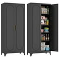 thumbnail image 3 of Polup Black 75" H Kitchen Pantry Storage Cabinet, Pantry  Cupboard with Doors and Adjustable Shelves, 3 of 9