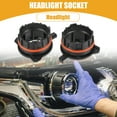 thumbnail image 2 of Unique Bargains 1 Pair Automotive LED Headlight Bulb Retainer Adapter Holder Socket Car Headlight Socket for BMW Plastic, 2 of 6