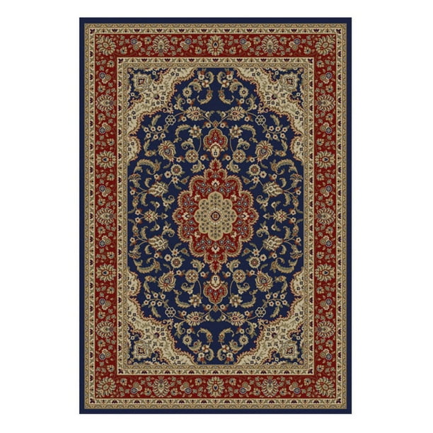Medallion Kashan Area Rug - Navy - Walmart.com - Walmart.com