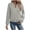 Gray women's casual jacket a1, variant on Women's Casual Jacket Long Sleeve Zip Up Solid Color Basic Outerwear Beach Cover Up Spring Fashion Clothes, Khaki XL