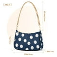 thumbnail image 3 of FORMRS Womens Shoulder Bag with Chain Strap Clutch Purse Cute Tote Handbag, Navy Blue Baseball Pattern, 3 of 7