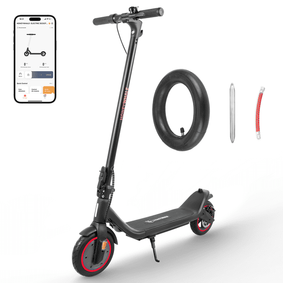 Scooter eléctrico Honey Whale M1 Negro Rojo