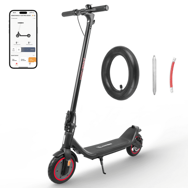 Scooter eléctrico Honey Whale M1 Negro Rojo
