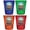 Multicolor (4-Pack), variant on Vienna Austria Design B Souvenir Full Color 2 oz Round Shot Glass Blue