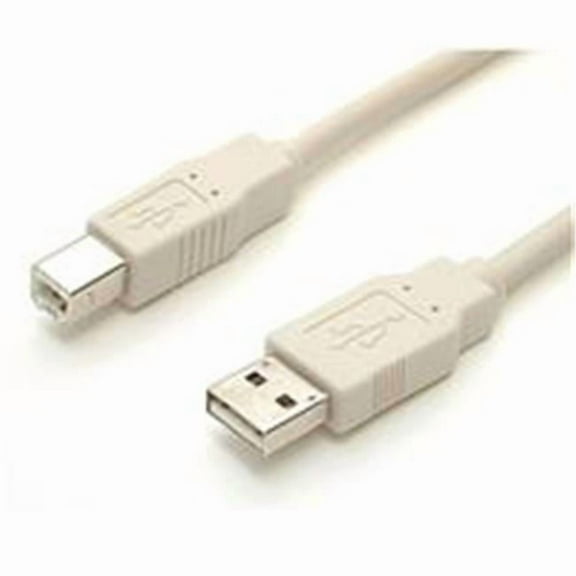 15 ft. Beige A to B USB 2.0 Cable - Male to Male