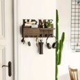 thumbnail image 3 of 1pc Wall Hanging Storage Holder, Wooden Wall Mounted Storage Rack With 7 Hooks,, 3 of 12