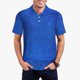 thumbnail image 1 of Balery Blue Glitter Camisa Polo de Hombre con Estampado, de Manga Corta y Tejido Medio, Camisa Tipo Golf Polo-3X-Large, 1 of 6