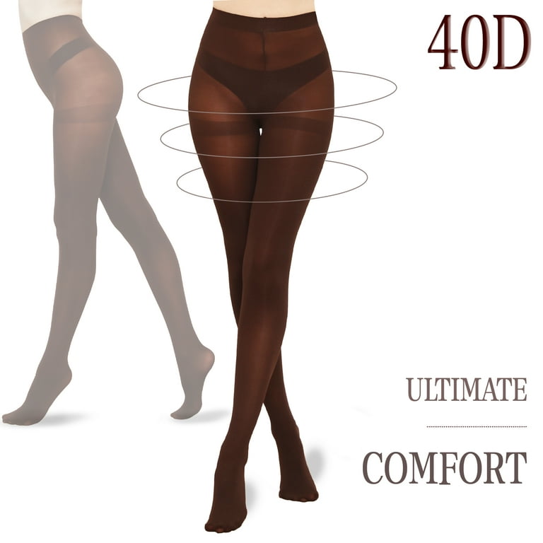 G&Y 2 Pairs Ultra Opaque Tights for Women - 80D Microfiber Control Top  Pantyhose, (black, M) at  Women's Clothing store
