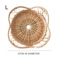 thumbnail image 1 of Clearance!! Ins Rattan Basket Petals Shape Hand-Woven Bread Fruit Snack Storage Basket Tea Tray Dinner Coffee Breakfast Serving Basket, 1 of 6