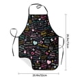 thumbnail image 5 of Naloa 1Pack Adjustable Bib Apron Waterdrop Resistant Cooking Kitchen Aprons for Women Men Chef, I love you Mom Print, 5 of 8