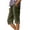A-Army Green461, variant on SONXAHE Ruffle Hem Knee Length Capri Pants for Women Side Pocket Weekend Walk Cropped Trousers