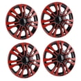 thumbnail image 1 of Cubierta de Llanta de ruedas ANGGREK 13 pulgadas Piel Negra y Roja 4 Piezas, 1 of 7