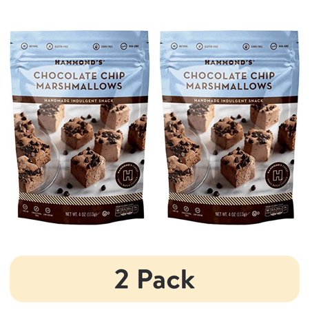 (2 pack) Hammond's Chocolate Chip Marshmallows 4 oz - Gluten-Free, Soy-Free, Dairy-Free Treats