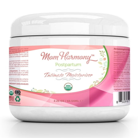 Postpartum Moisturizer USDA Organic - Vaginal Moisturizer - Vulva Balm - Mom Harmony - Intimate Skin Cream - Estrogen Free Treatment - Help Reduce Vaginal Dryness & Itching - Bloom Krans