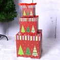 thumbnail image 4 of Dosaele 3pcs Christmas Gift Box Square Paper Candy Boxes Cartoon Xmas Decorations for Home  (Small Size), 4 of 6