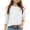 White, variant on fatyb Girls Puff 3/4 Sleeve Tops Crew Neck Casual Blouses Kids Girls Summer Tee Shirts for 3-13 Years