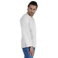 thumbnail image 3 of Atasi Long Sleeve Kurta For Men Solid Slub Cotton Round Neck Ethnic Shirt-5702, 3 of 7
