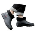 thumbnail image 3 of Men's Rain Shoes Stylish Warm Short Boot Footwear for Commuting Easy Clean Kitchen Rubber Shoes Durable Water Gaiters for Outdoor Use, 3 of 5