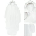 thumbnail image 3 of Veil Flower Floral First Communion Headpiece Veils White Wreath Holy Girl Headband Girls Wedding, 3 of 8