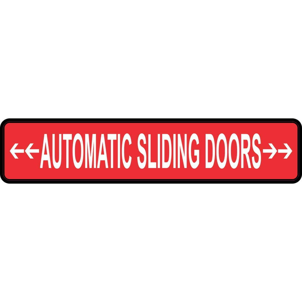 10in x 2in Automatic Sliding Doors Sticker - Walmart.com - Walmart.com